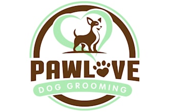 design a modern dog and pet logo