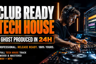 produce tech house electronic music and house music as an edm ghost producer