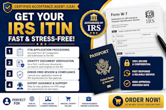 process your irs itin application as a certified acceptance agent caa
