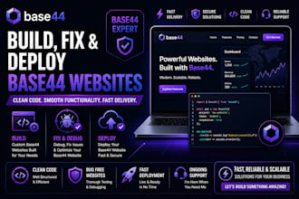 build fix and deploy base44 websites and web apps