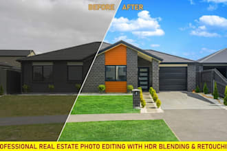 professional real estate photo editing with hdr blending and retouching