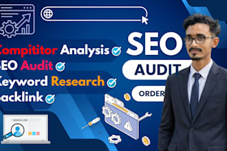 seo audit, keyword research, backlink,  competitor analysis