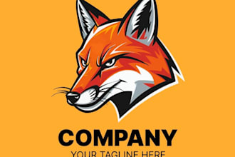 make awesome fox head vintage mascot logo design with your choice