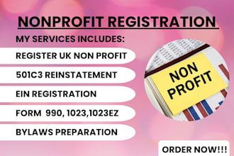uk charity and nonprofit registration 501c3 llc and company registration