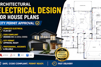 architecture electrical design for house plans for city permit approval