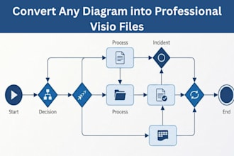 recreate redraw, or convert any diagram into microsoft visio