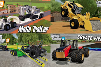 build custom farming simulator fs19 fs22 fs25 maps with field building road