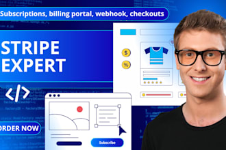 integrate stripe payments, subscriptions and billing portal into your website