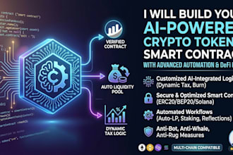 build ai powered crypto token with smart contract and automation