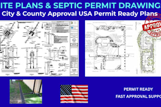 create site plans and septic permit drawings for city and county approval
