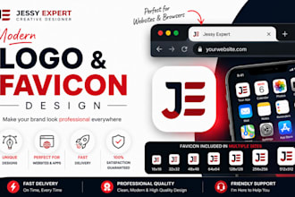 design clean premium favicon and website icon for your brand, website or app