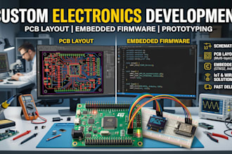 develop custom electronics, pcb layout and embedded firmware