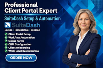 set up and customize suitedash client portal, workflow automation, online forms