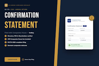 file your UK confirmation statement cs01 with companies house