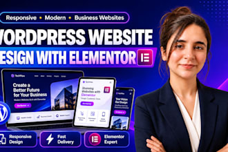 design a responsive wordpress website with elementor