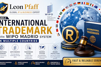 handle international trademark with wipo madrid system in multiple countries