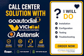 professional asterisk, vicidial, dialer setup support