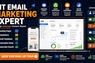 be convertkit email marketing expert newsletter kit landing page email template