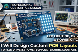 design custom pcb layout for led lighting, driver and power circuit