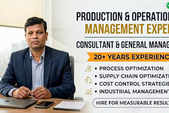 provide expert production and operations management consultancy