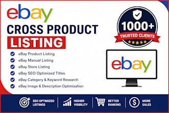 do ebay listing, ebay product listing, ebay lister, cross listing