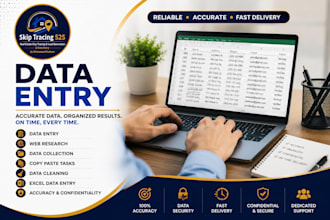 do data entry, excel cleanup, web research and copy paste