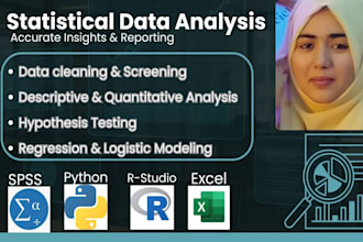 do expert statistical data analysis using spss, r and python