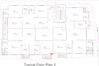 draft 2d architectural floor plan drawing ,elevation