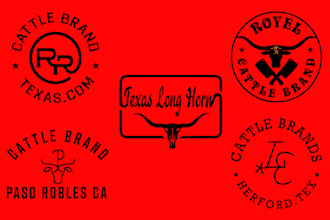 design an authentic custom western cattle brand farm logo