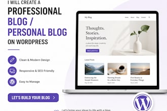 create a professional blog personal blog personal finance on wordpress and wix