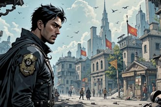 comic book illustration with comic book illustrator