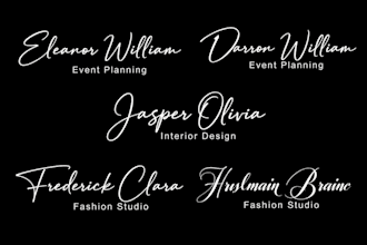 design artistic signature autograph lettering logo design