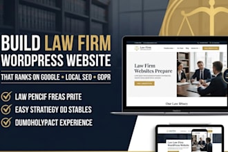 build professional law firm wordpress website wordpress google ranking SEO gdpr