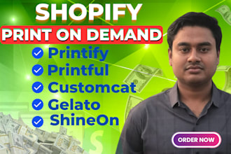 design redesign print on demand pod shopify store website