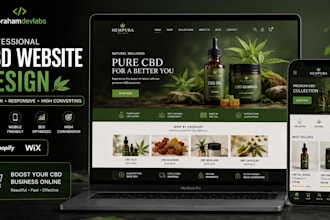 create cbd, hemp, medical or cannabis ecommerce website