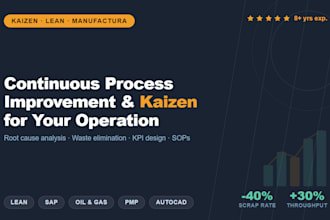 analyze your manufacturing process to identify improvements kaizen