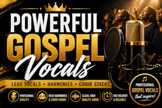 record powerful gospel vocals and choir backgrounds