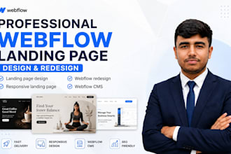design a responsive landing page in webflow