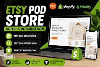 create and optimize your etsy pod store with etsy SEO and printify
