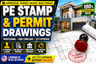 design structural engineering drawings with pe stamp for permits