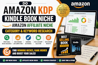 do amazon kdp kindle book niche amazon affiliate niche category keyword research