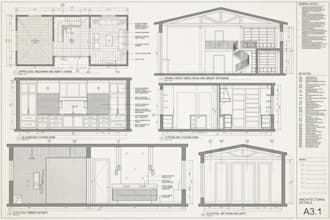 design kitchen bathroom floor plan, cabinet layout and elevations