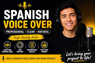 record a natural spanish voice over