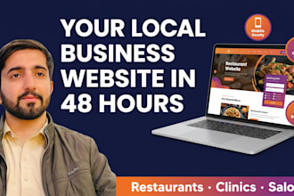 vibe code a professional local business website for restaurant clinics or salons