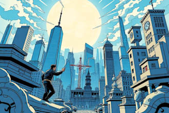 illustrate graphic novel comic book storyboard