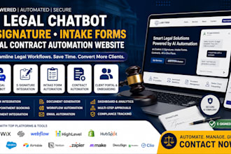build ai legal chatbot e signature intake form legal contract automation website