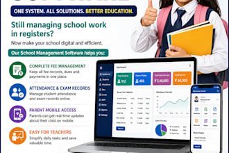 develop a complete school management software erp system