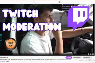 be your twitch chat moderator and promote community manager