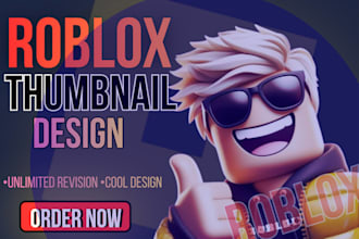 design superb roblox game thumbnail in 3hrs