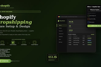 design shopify dropshipping store or shopify website design